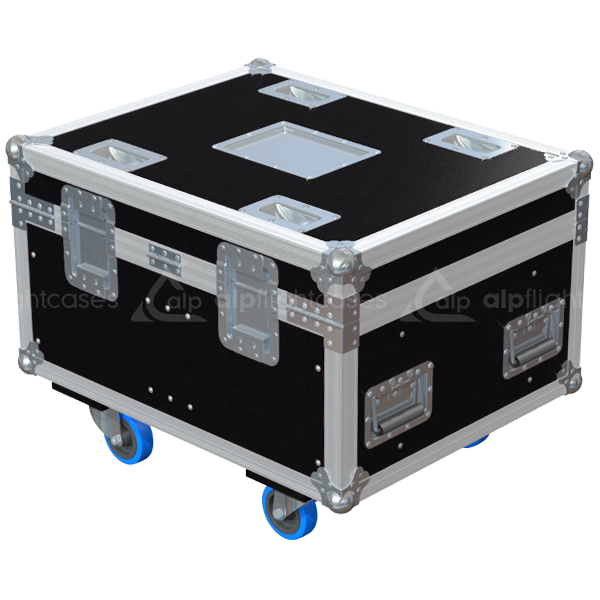 Rear view of ALP touring flight case designed for 4x Liftket 125/0.25T motors