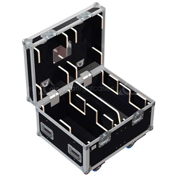 Empty interior view of ALP flight case for 4x Liftket 125/0.25T motors