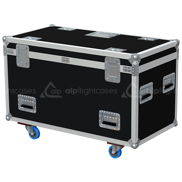 Professional flight case rear view, showcasing structural integrity and touring-grade finishing for Nexo rigging components by ALP Flight Cases.