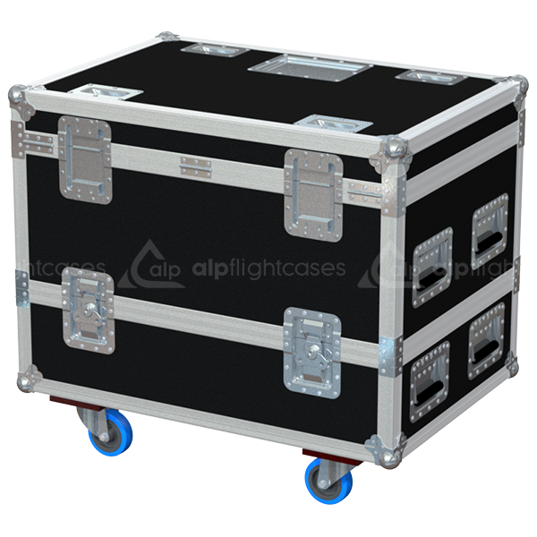 Professional flight case rear view, showcasing structural integrity and touring-grade finishing for Nexo rigging components by ALP Flight Cases.