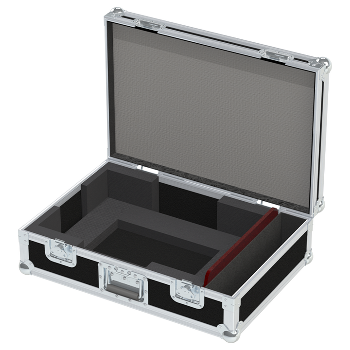 Open view of the projector flight case interior highlighting the custom shock-absorbing foam lining precisely engineered for the Sony VPL-PHZ10 optics and chassis