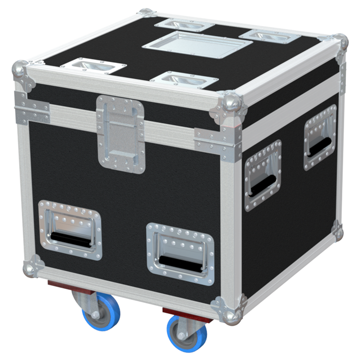Rear view of ALP touring flight case designed for 1x Prolyft PLE 12 motor
