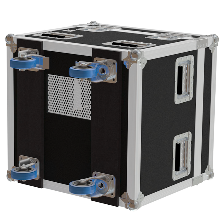 Closed ALP flight case displayed with Prolyft PLE 12 motor outside