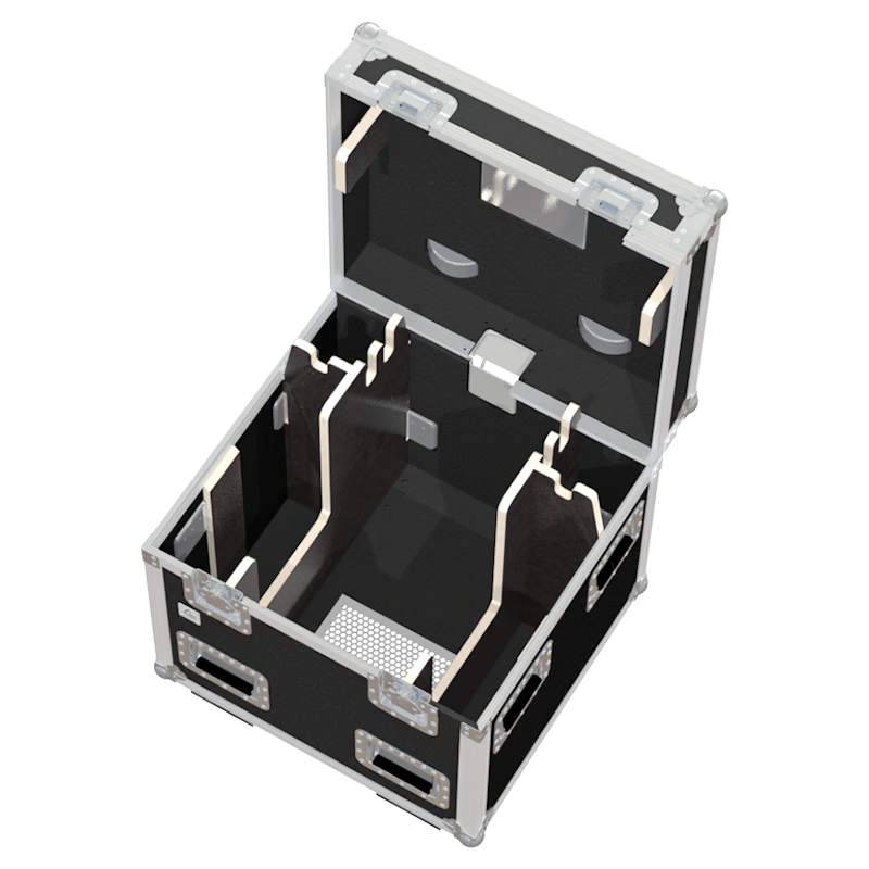 Empty interior view of ALP flight case for 1x Prolyft PLE 12 motor