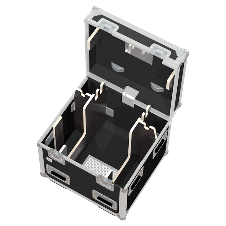 Empty interior view of ALP flight case for 1x Prolyft PLE 12 motor