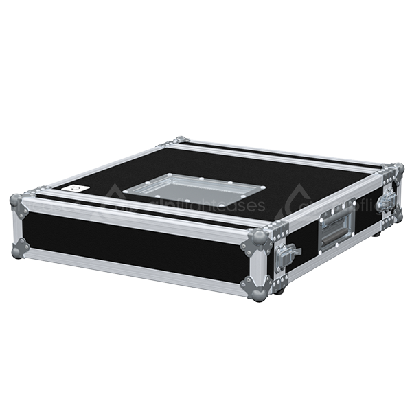 Front view of the professional Rack 2D PRO 19 inch 1U 450mm depth flight case by ALP Flight Cases
