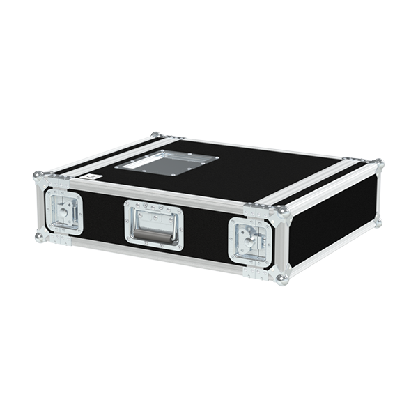 Front view of the professional Rack 2D PRO 19 inch 3U 500mm depth flight case by ALP Flight Cases