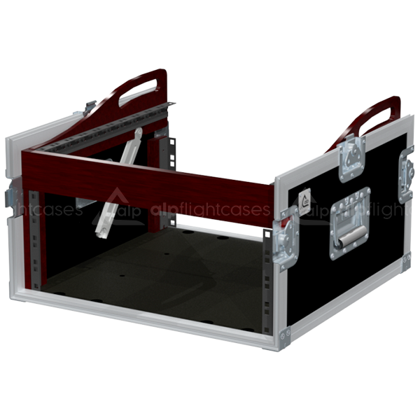 Open view of the 3D PRO rack flight case demonstrating the 4U front and 10U top mounting capabilities for compact mixing consoles