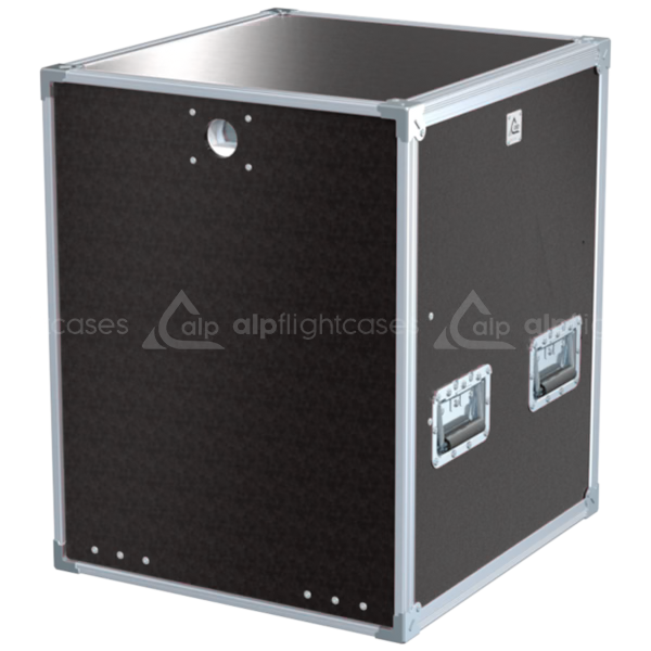 Front view of the professional Rack Speedy Box 19 inch 14U 550mm depth flight case by ALP Flight Cases