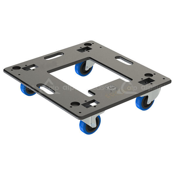 Top view of the heavy-duty Skate Rack Rent 19 inch 500P finished in semi-matte black by ALP Flight Cases