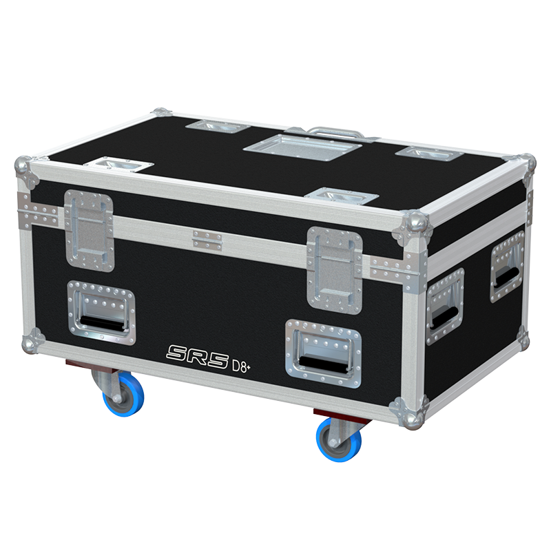 Rear view of ALP touring flight case designed for 2x Verlinde SR5 D8+ 0.5T motors