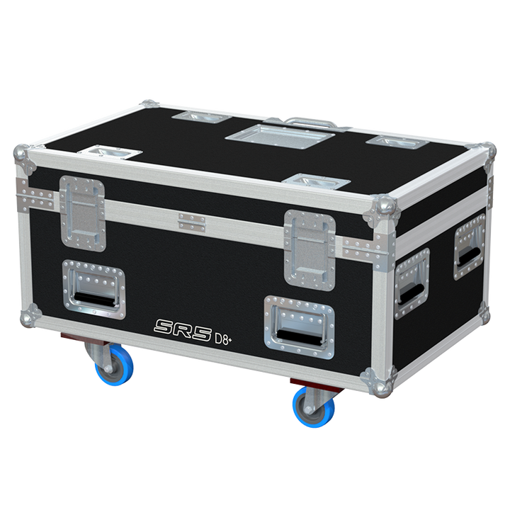 Rear view of ALP touring flight case designed for 2x Verlinde SR5 D8+ 0.5T motors